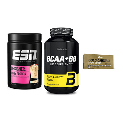 Definitionsphase-Set: ESN Designer + BioTech BCAA+B + Olimp Omega 3 – alle enthaltenen Artikel