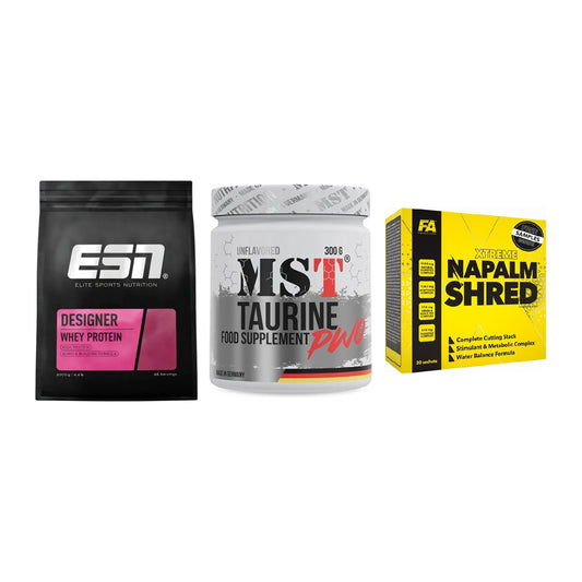 Definitionsphase-Set: ESN Designer + MST Taurine + FA Nutrition – alle enthaltenen Artikel