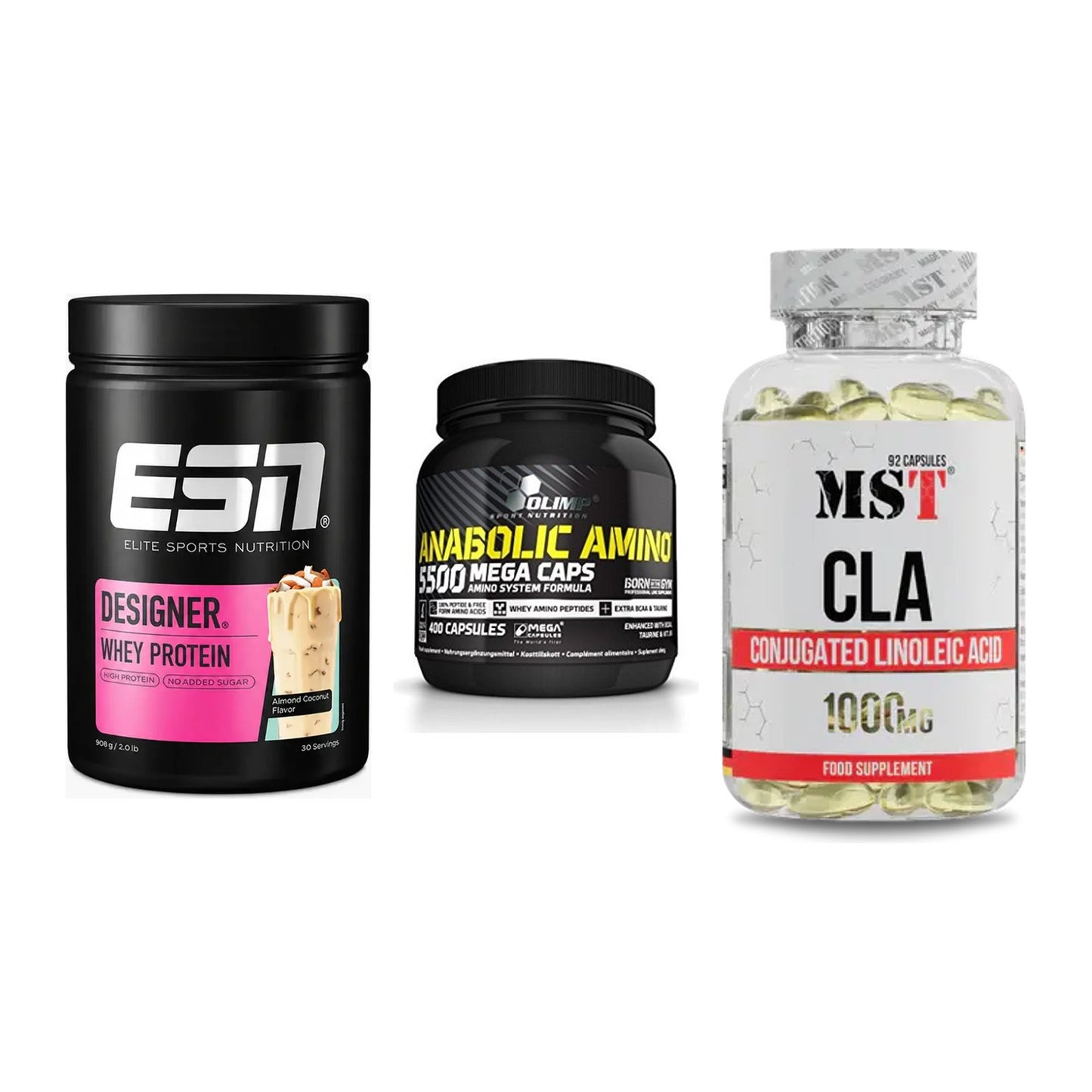 Definitionsphase-Set: ESN Designer + Olimp Anabolic + MST CLA 1000mg – alle enthaltenen Artikel