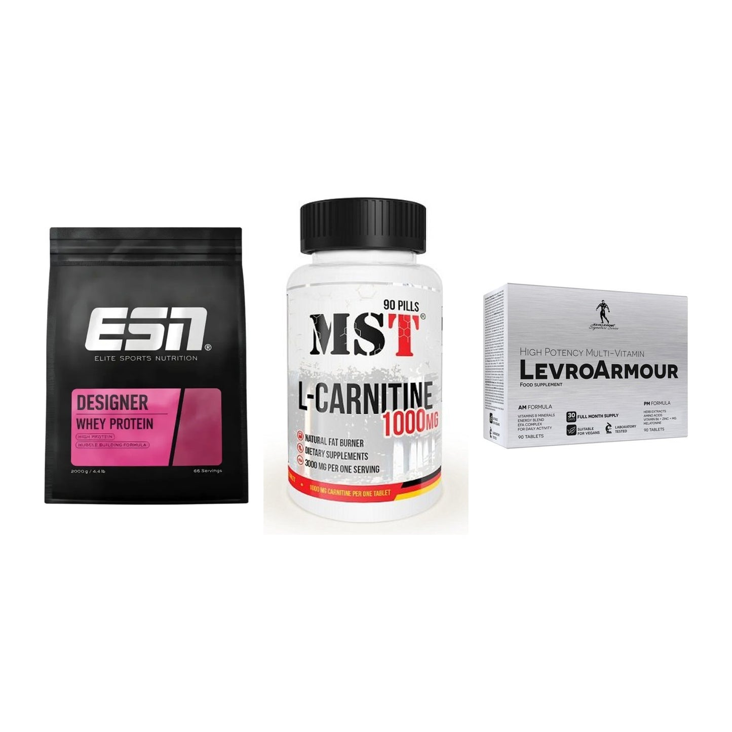 Definitionsphase-Set: ESN Designer + MST L-Carnitin + Kevin Levrone – alle enthaltenen Artikel
