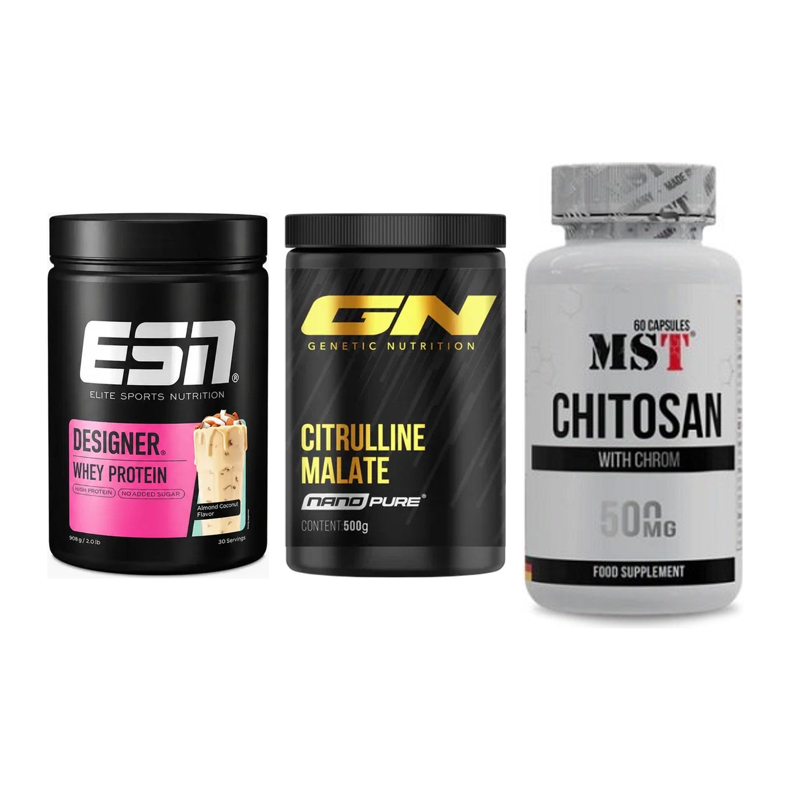 Definitionsphase-Set: ESN Designer + GN Citrulline + MST Chitosan – alle enthaltenen Artikel