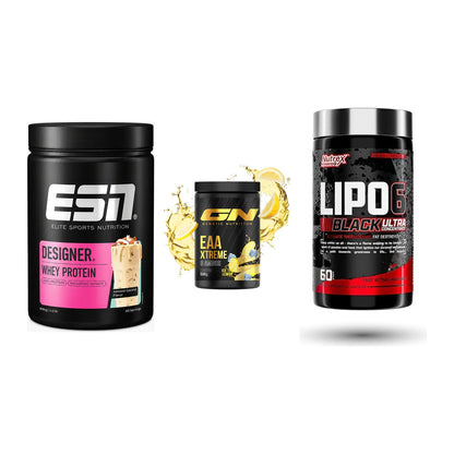 Definitionsphase-Set: ESN Designer + GN EAA Xtreme + Nutrex Lipo 6 – alle enthaltenen Artikel