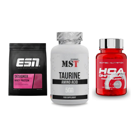 Definitionsphase-Set: ESN Designer + MST Taurine + Scitec HCA-Chi – alle enthaltenen Artikel