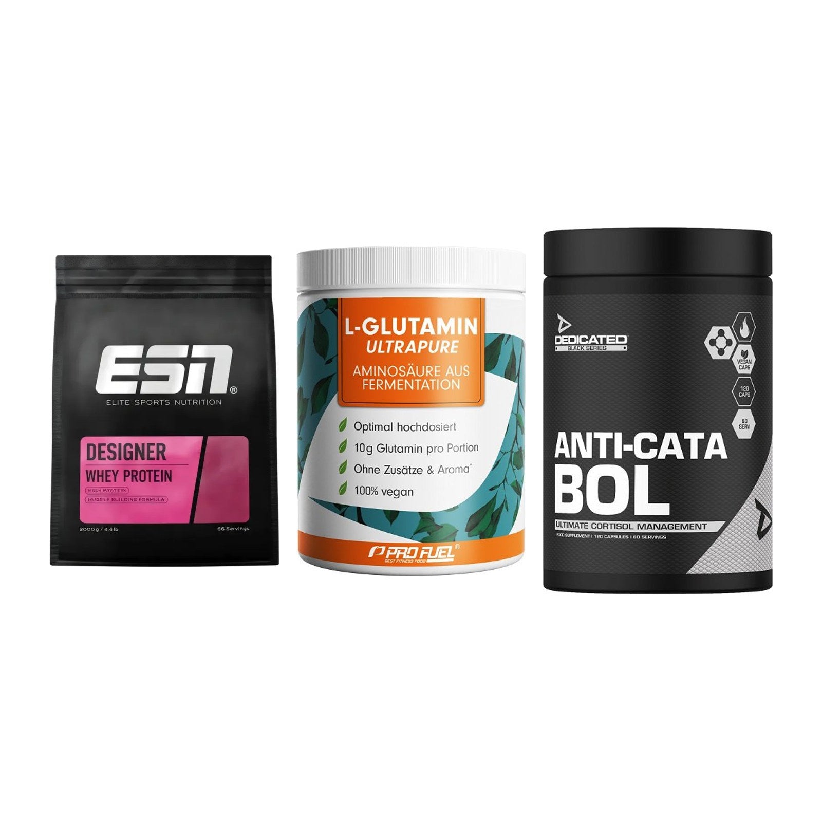 Definitionsphase-Set: ESN Designer + ProFuel Glutam + Dedicated – alle enthaltenen Artikel
