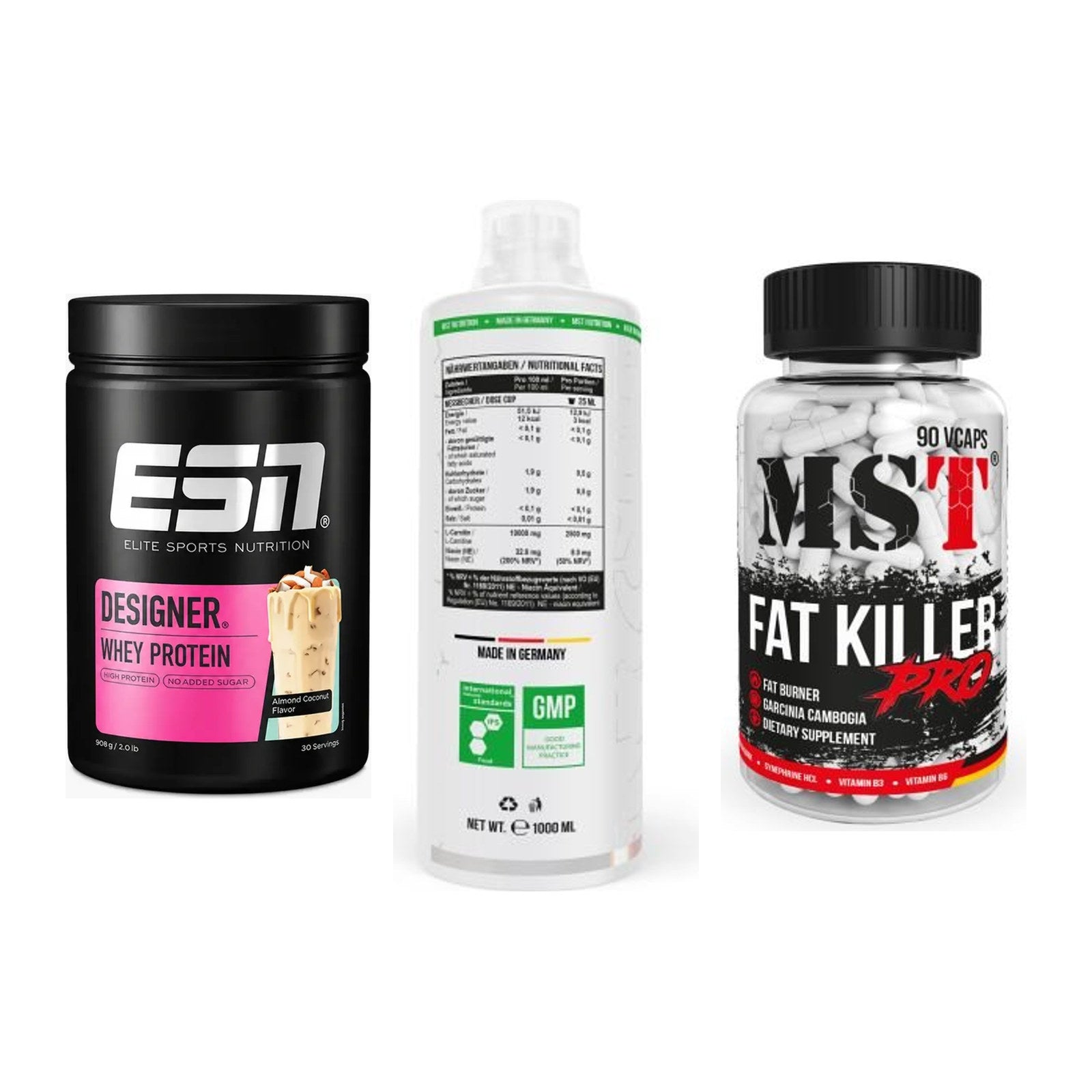 Definitionsphase-Set: ESN Designer + MST L-Carnitin + MST Fat Killer – alle enthaltenen Artikel