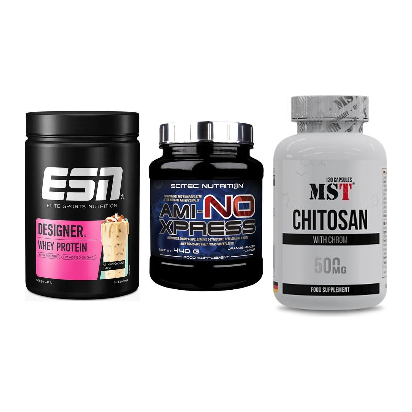 Definitionsphase-Set: ESN Designer + Scitec Ami-NO + MST Chitosan – alle enthaltenen Artikel