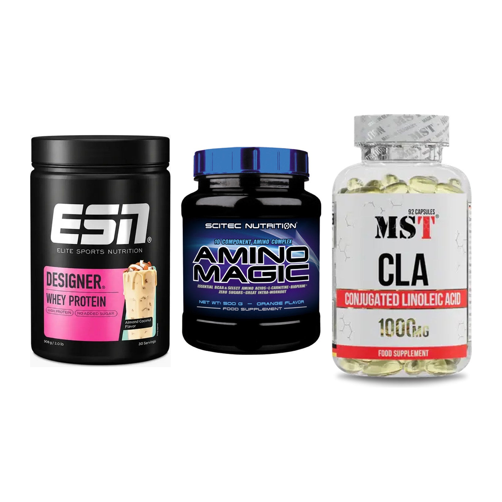 Definitionsphase-Set: ESN Designer + Scitec Amino + MST CLA 1000mg – alle enthaltenen Artikel