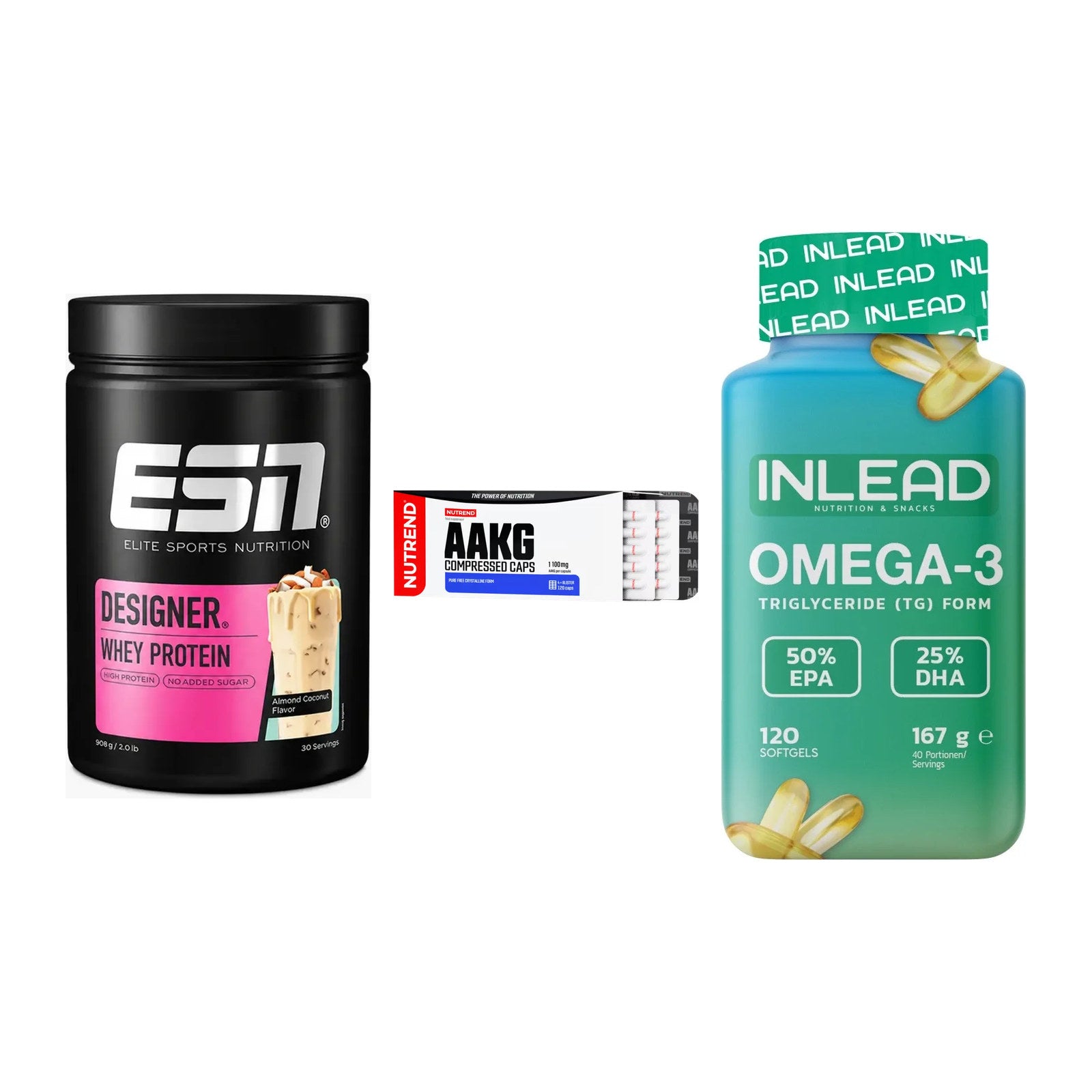 Definitionsphase-Set: ESN Designer + Nutrend AAKG + INLEAD Omega-3 – alle enthaltenen Artikel