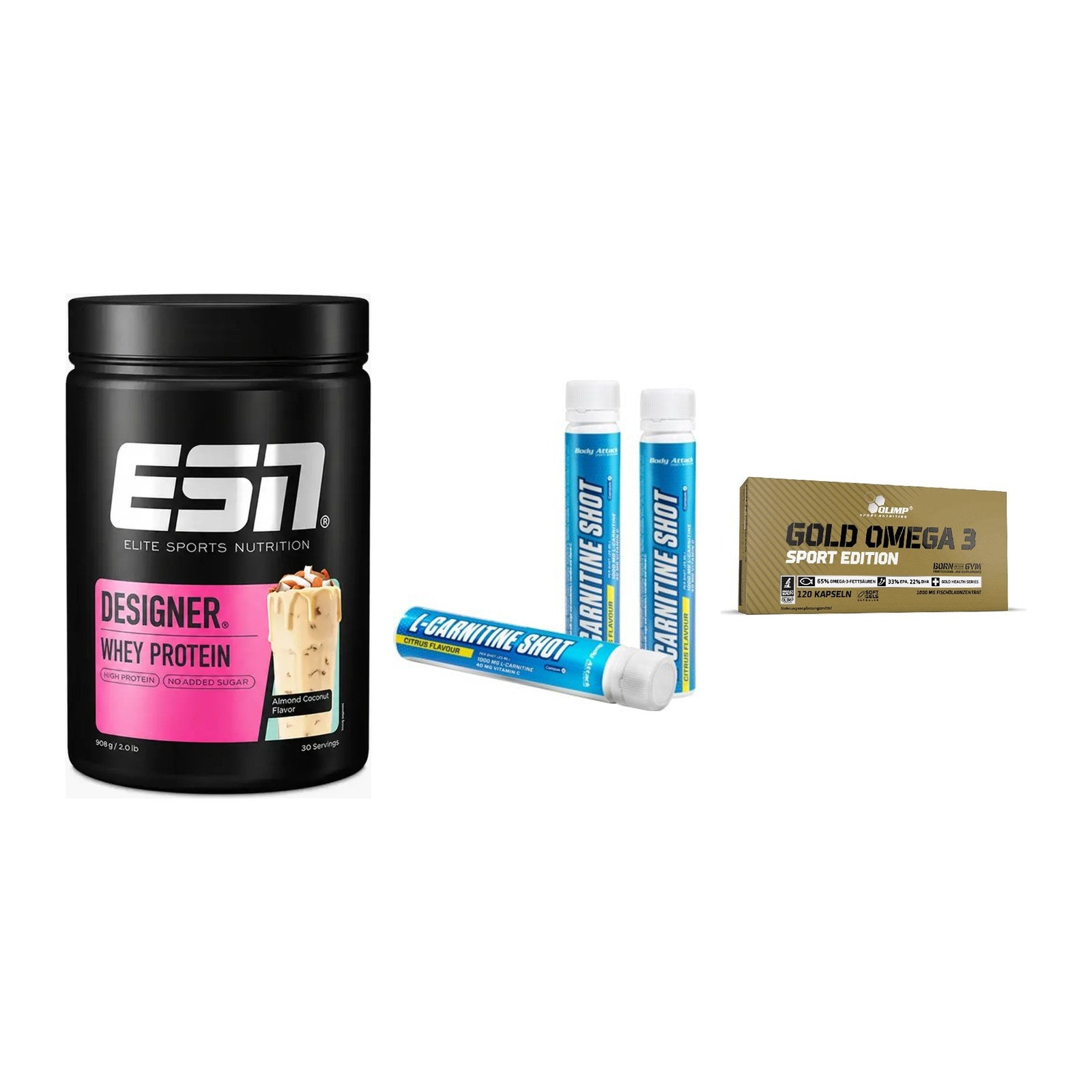 Definitionsphase-Set: ESN Designer + Body Attack + Olimp Omega 3 – alle enthaltenen Artikel