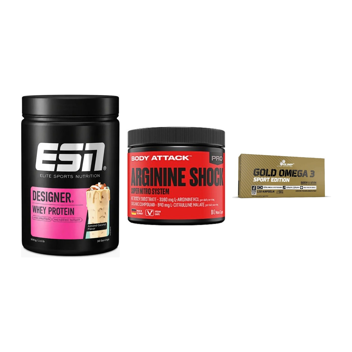 Definitionsphase-Set: ESN Designer + Body Attack + Olimp Omega 3 – alle enthaltenen Artikel
