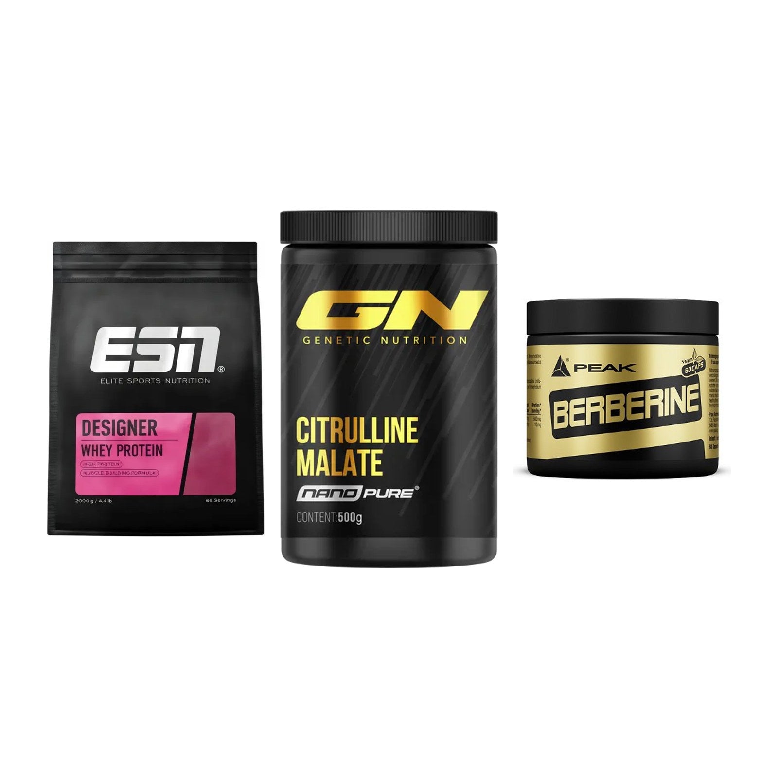 Definitionsphase-Set: ESN Designer + GN Citrulline + Peak Berberine – alle enthaltenen Artikel