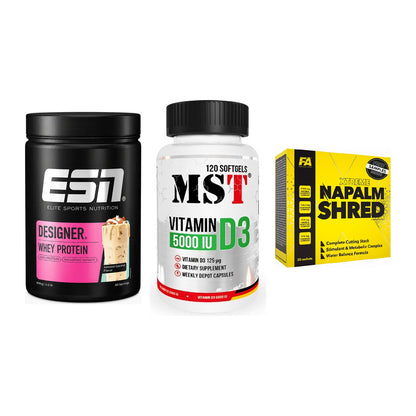 Definitionsphase-Set: ESN Designer + MST Vitamin D3 + FA Nutrition – alle enthaltenen Artikel