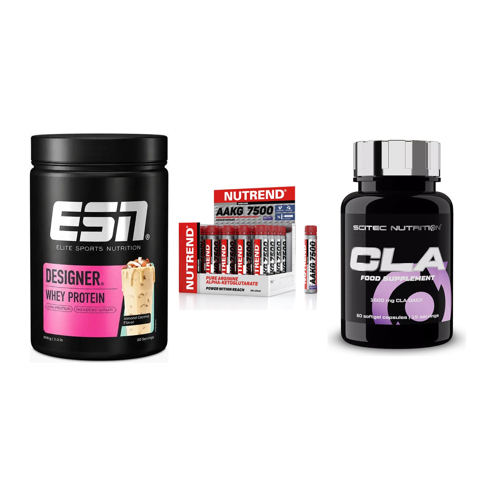 Definitionsphase-Set: ESN Designer + Nutrend AAKG + Scitec CLA – alle enthaltenen Artikel