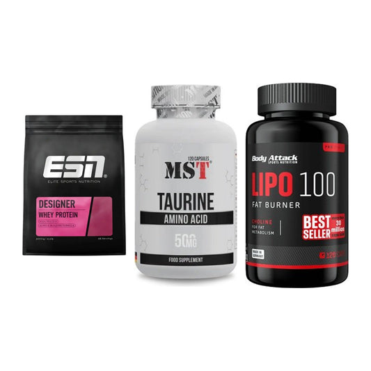 Definitionsphase-Set: ESN Designer + MST Taurine + Body Attack – alle enthaltenen Artikel