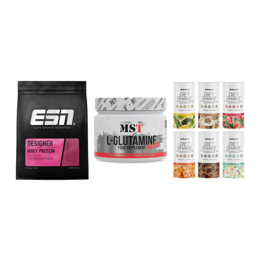 Definitionsphase-Set: ESN Designer + MST Glutamine + BioTech Diet – alle enthaltenen Artikel