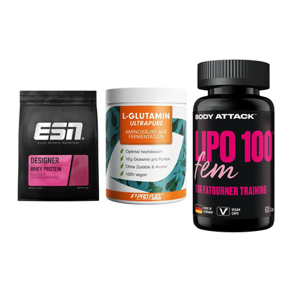 Definitionsphase-Set: ESN Designer + ProFuel Glutam + Body Attack – alle enthaltenen Artikel