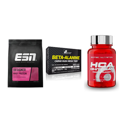 Definitionsphase-Set: ESN Designer + Olimp Beta-Ala + Scitec HCA-Chi – alle enthaltenen Artikel