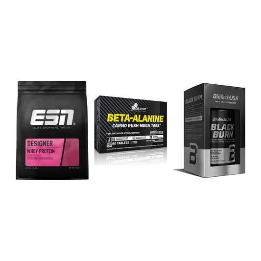 Definitionsphase-Set: ESN Designer + Olimp Beta-Ala + BioTech Black – alle enthaltenen Artikel