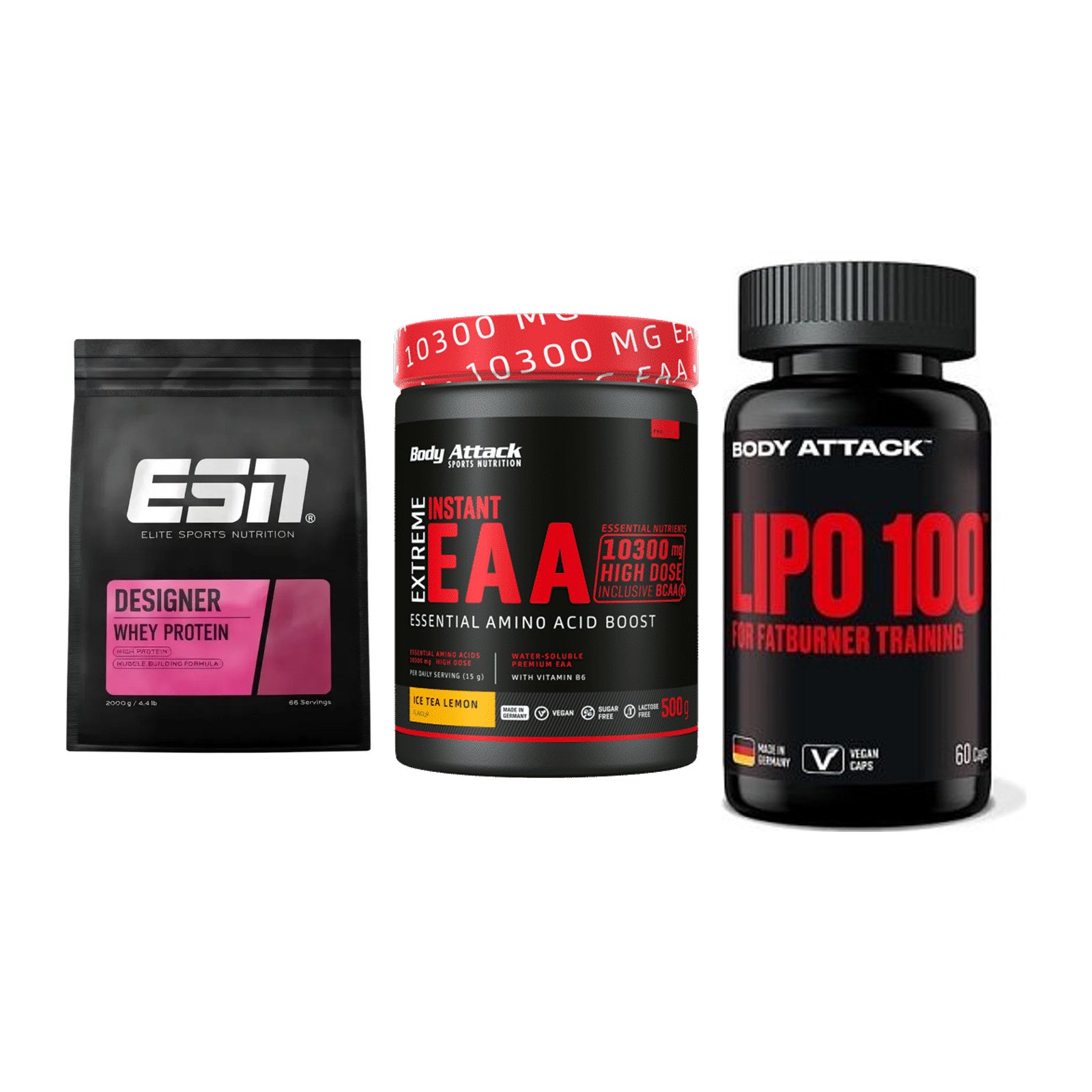 Definitionsphase-Set: ESN Designer + Body Attack + 1 weitere – alle enthaltenen Artikel