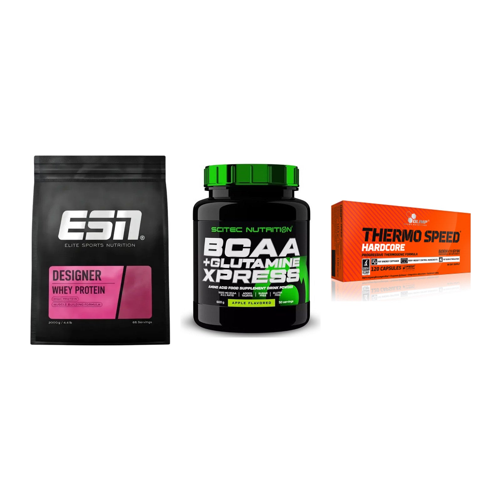 Definitionsphase-Set: ESN Designer + Scitec BCAA + Olimp Thermo – alle enthaltenen Artikel