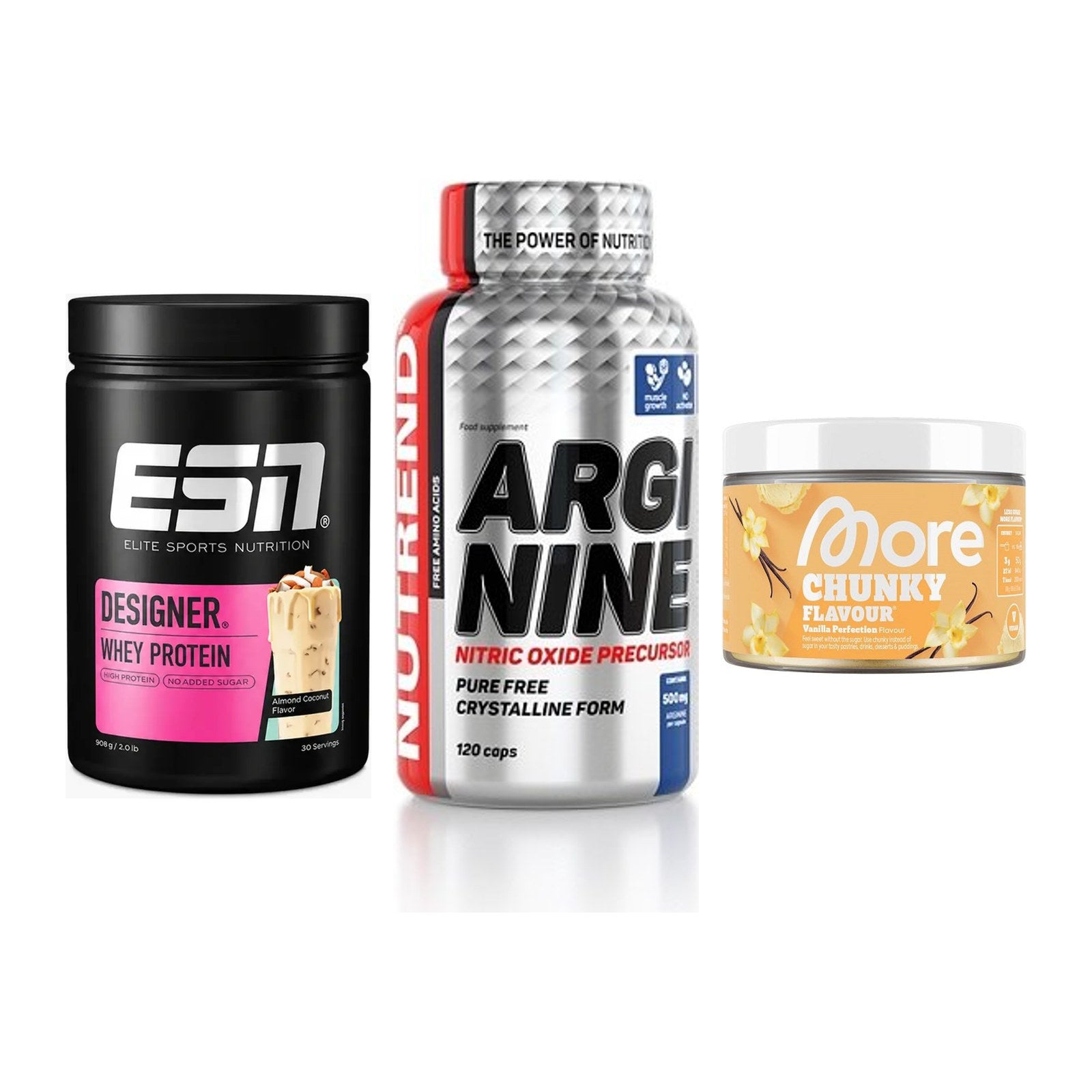 Definitionsphase-Set: ESN Designer + Nutrend Argini + More Nutrition – alle enthaltenen Artikel