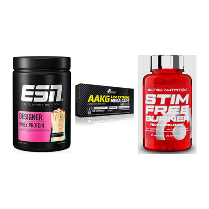 Definitionsphase-Set: ESN Designer + Olimp AAKG + Scitec Stim – alle enthaltenen Artikel
