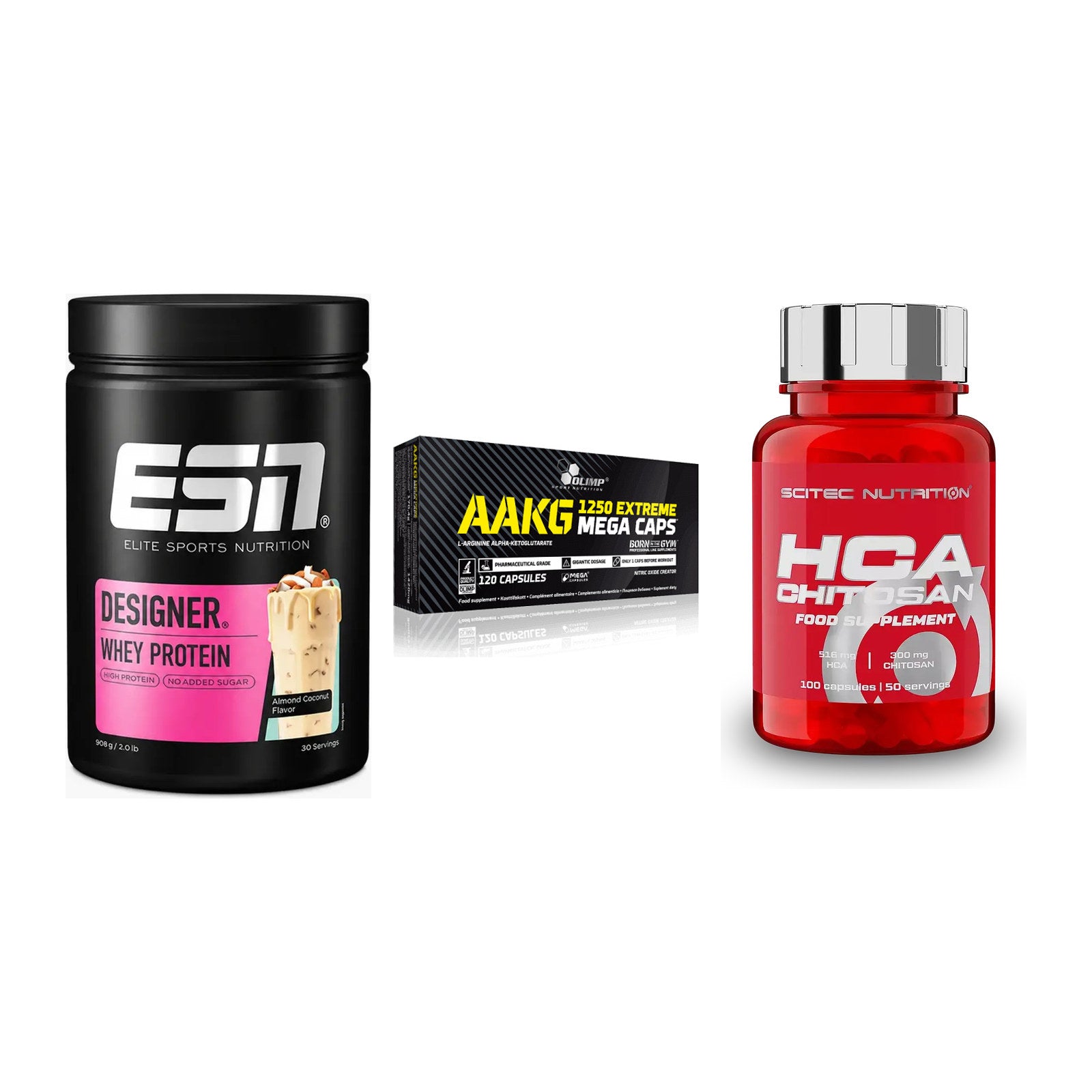 Definitionsphase-Set: ESN Designer + Olimp AAKG + Scitec HCA-Chi – alle enthaltenen Artikel