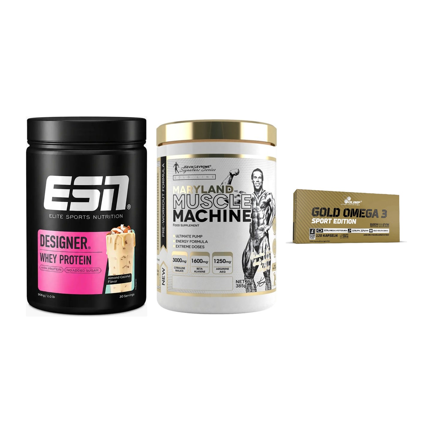 Definitionsphase-Set: ESN Designer + Kevin Levrone + Olimp Omega 3 – alle enthaltenen Artikel