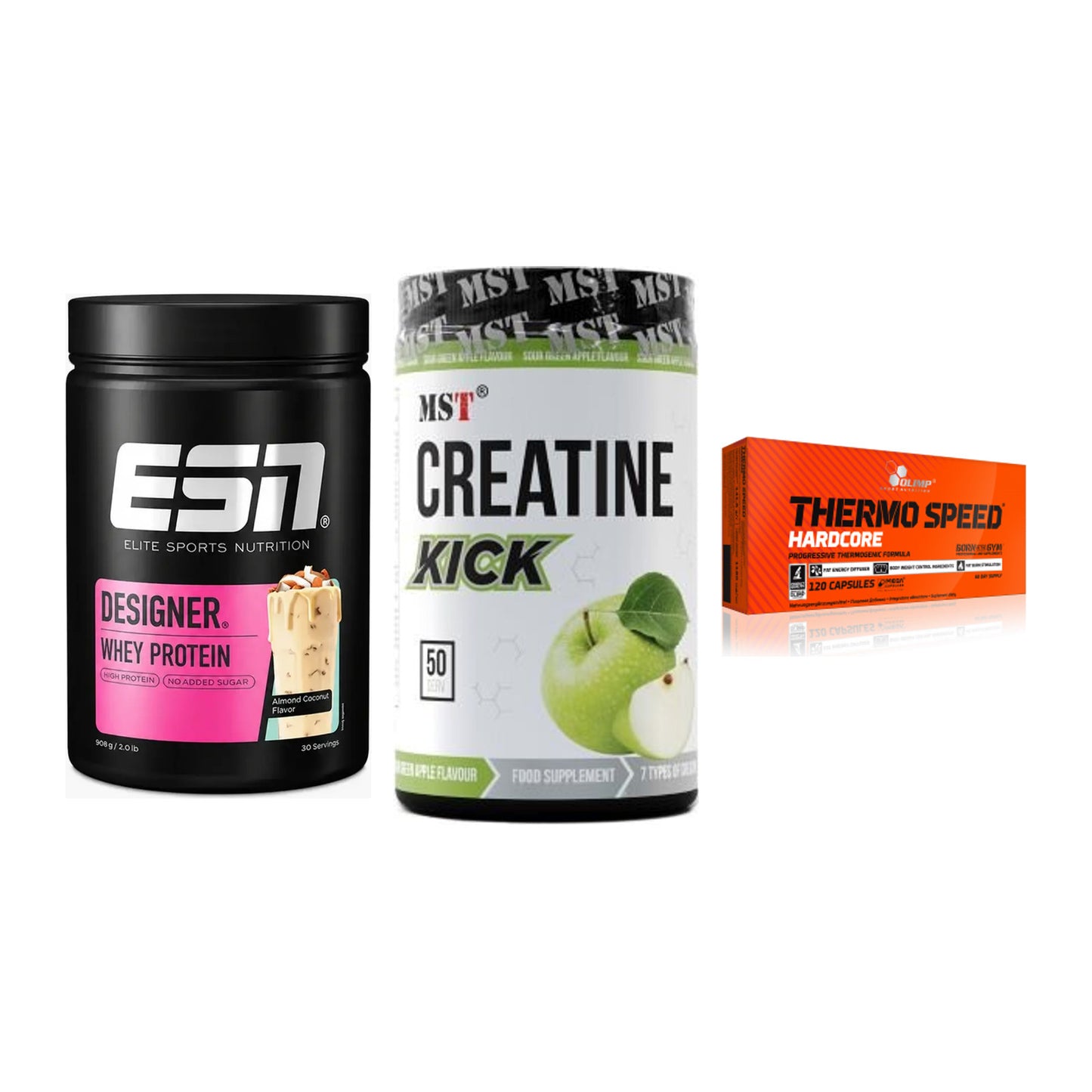 Definitionsphase-Set: ESN Designer + MST Creatine + Olimp Thermo – alle enthaltenen Artikel