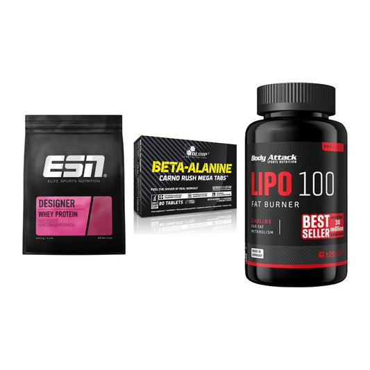Definitionsphase-Set: ESN Designer + Olimp Beta-Ala + Body Attack – alle enthaltenen Artikel