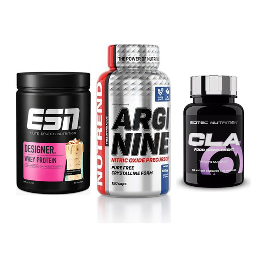 Definitionsphase-Set: ESN Designer + Nutrend Argini + Scitec CLA – alle enthaltenen Artikel