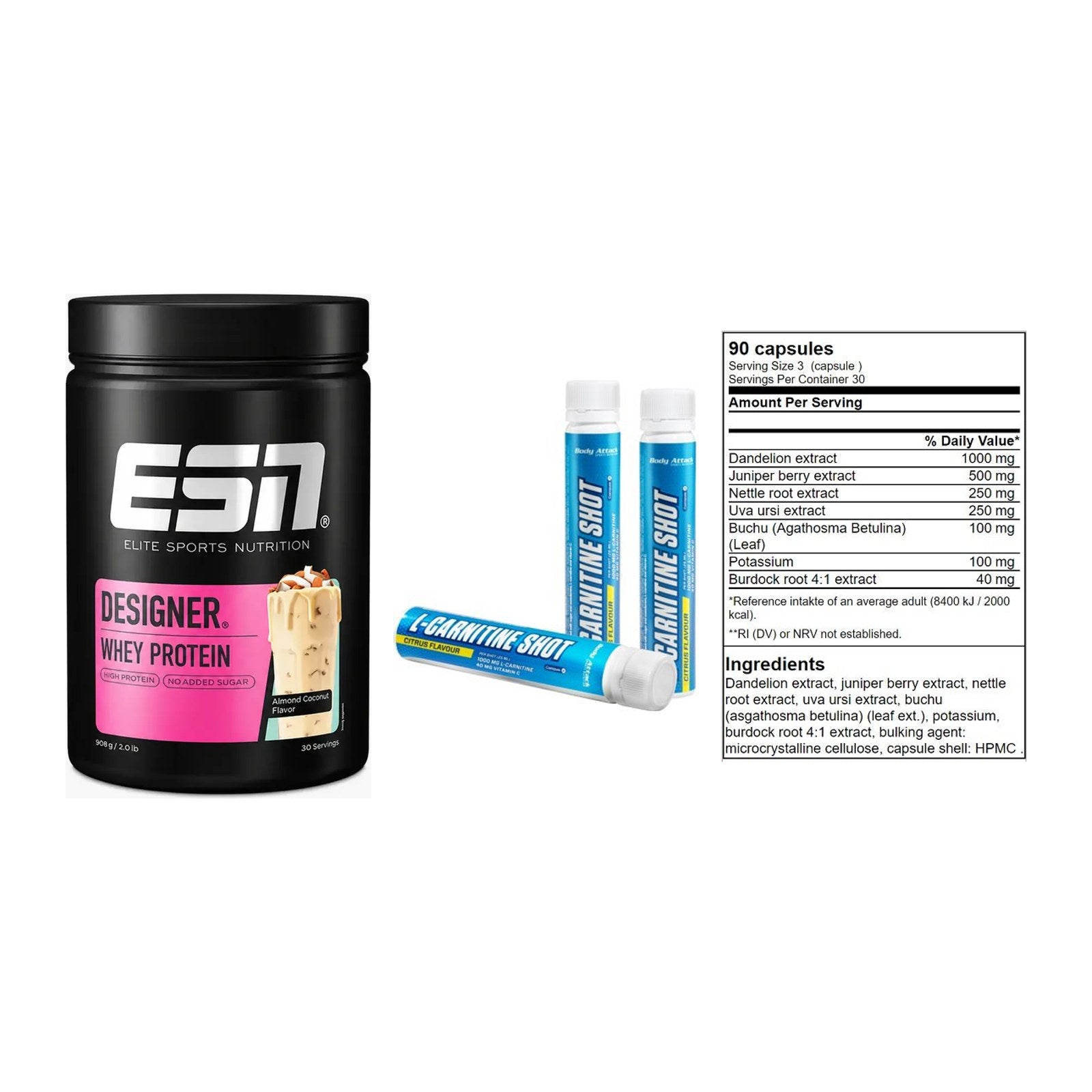Definitionsphase-Set: ESN Designer + Body Attack + GN Shred Cuts – alle enthaltenen Artikel