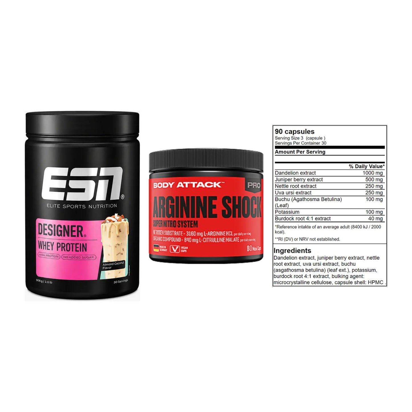 Definitionsphase-Set: ESN Designer + Body Attack + GN Shred Cuts – alle enthaltenen Artikel