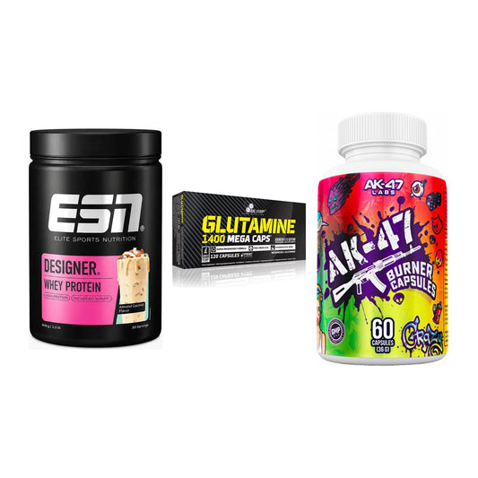 Definitionsphase-Set: ESN Designer + Olimp L-Glutam + AK47 Labs – alle enthaltenen Artikel