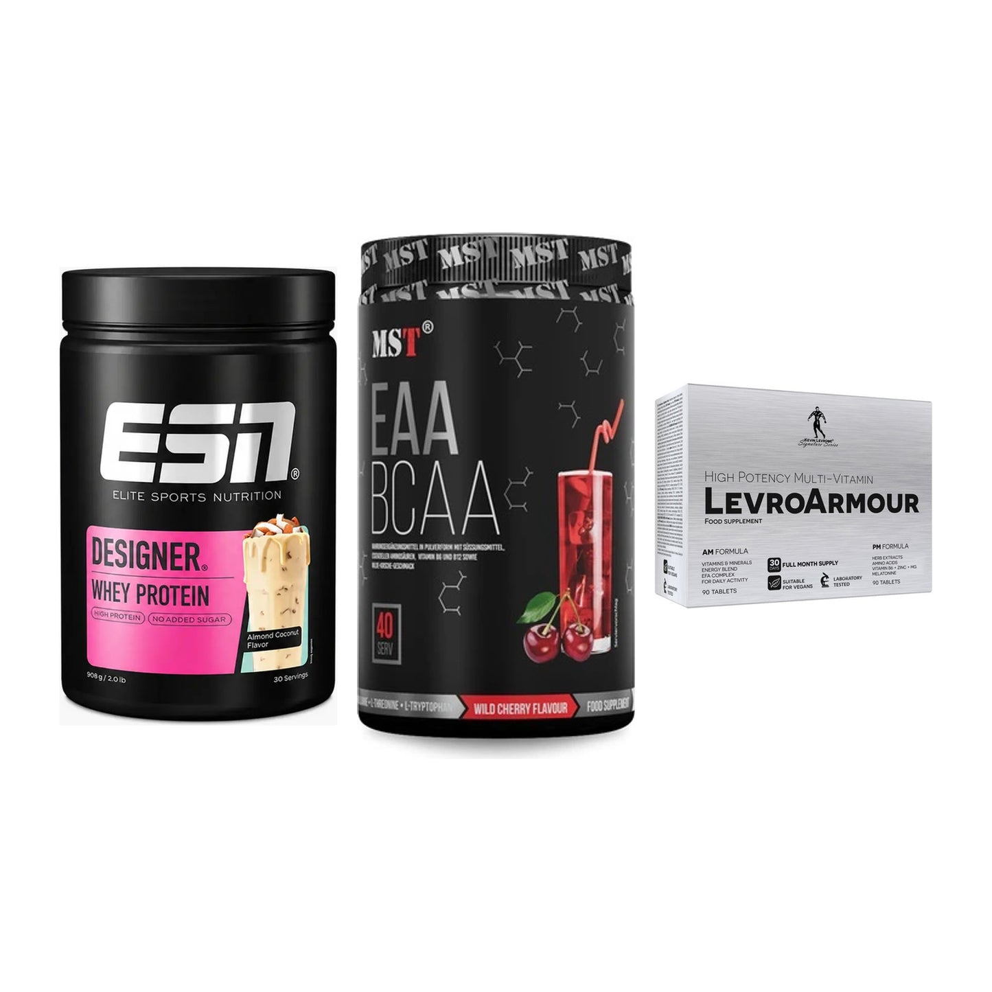 Definitionsphase-Set: ESN Designer + MST EAA & BCAA + Kevin Levrone – alle enthaltenen Artikel