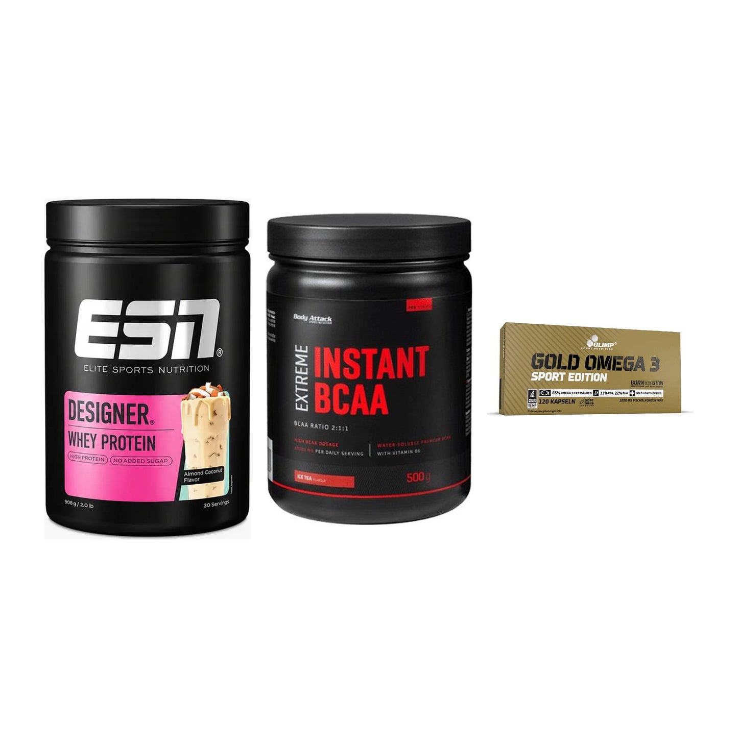 Definitionsphase-Set: ESN Designer + Body Attack + Olimp Omega 3 – alle enthaltenen Artikel