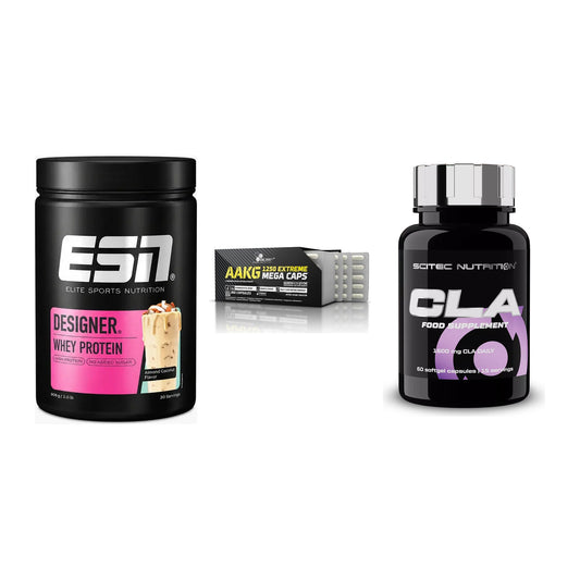 Definitionsphase-Set: ESN Designer + Olimp AAKG + Scitec CLA – alle enthaltenen Artikel