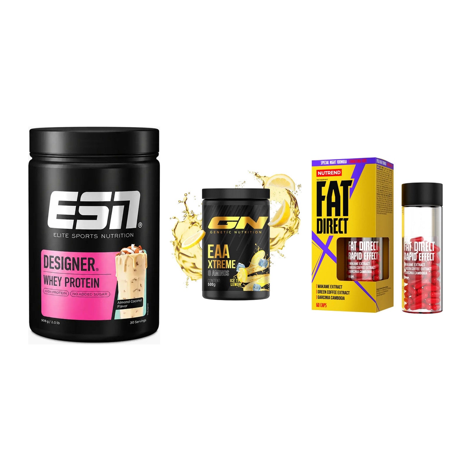 Definitionsphase-Set: ESN Designer + GN EAA Xtreme + Nutrend Fat – alle enthaltenen Artikel