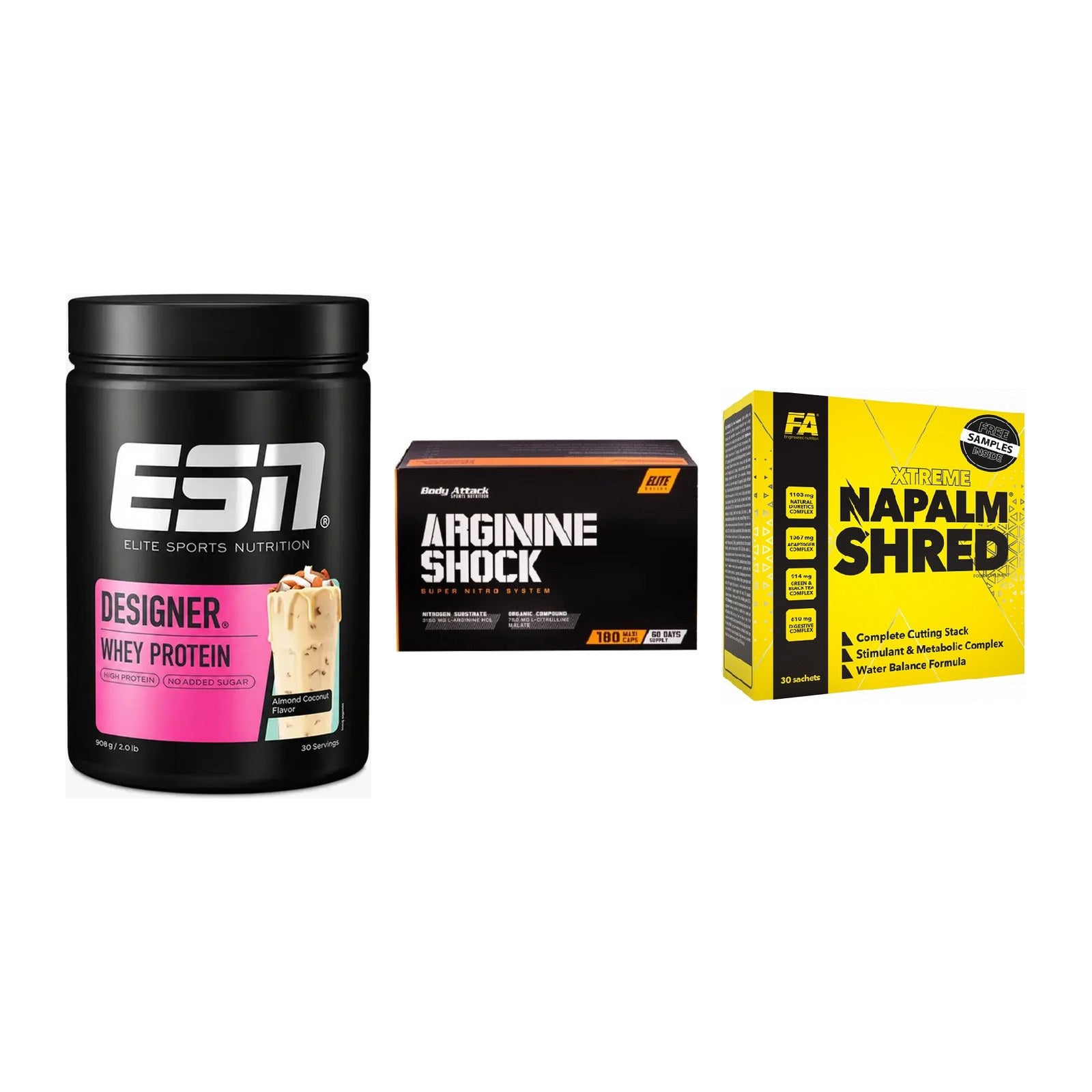 Definitionsphase-Set: ESN Designer + Body Attack + FA Nutrition – alle enthaltenen Artikel