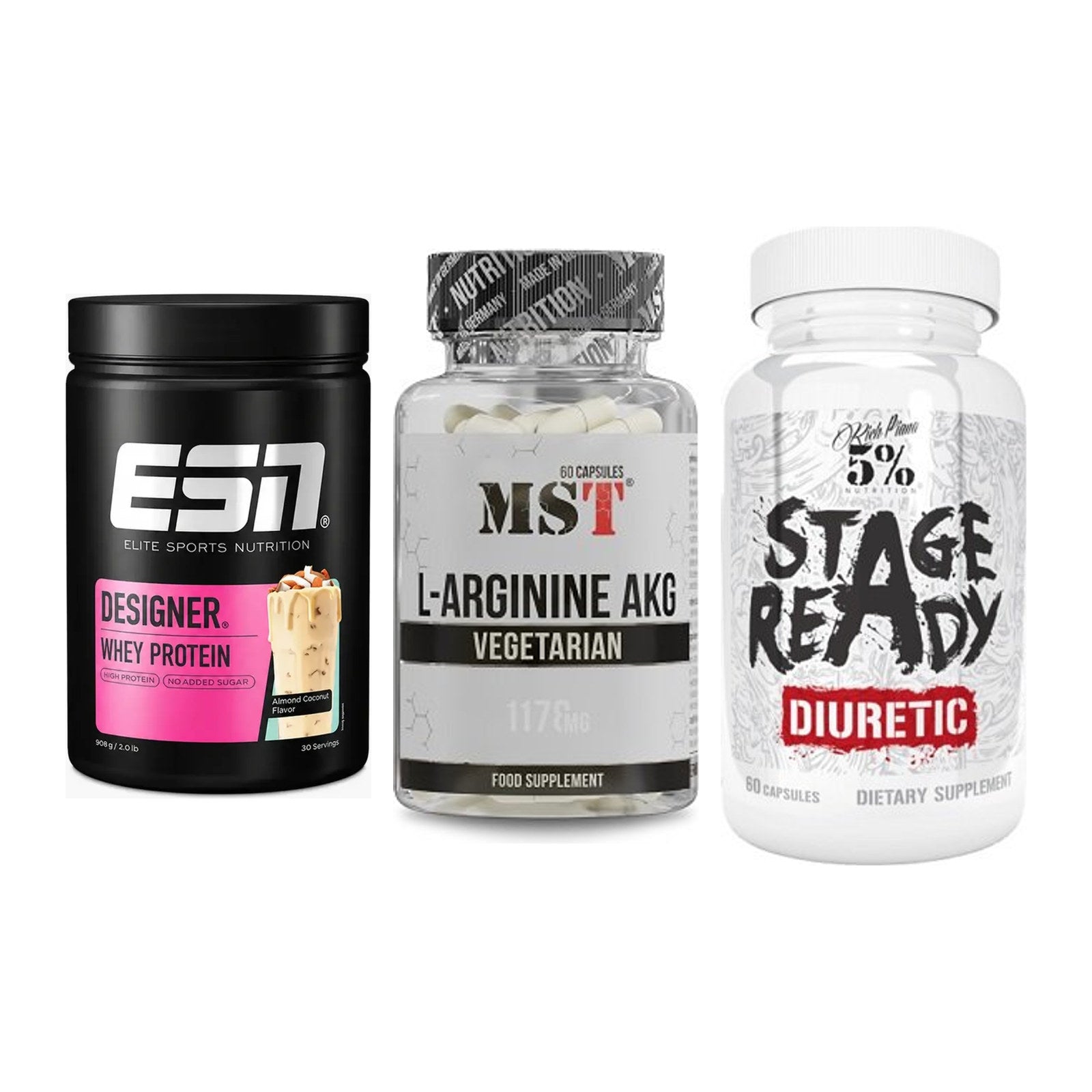 Definitionsphase-Set: ESN Designer + MST Arginin + 5% Nutrition – alle enthaltenen Artikel