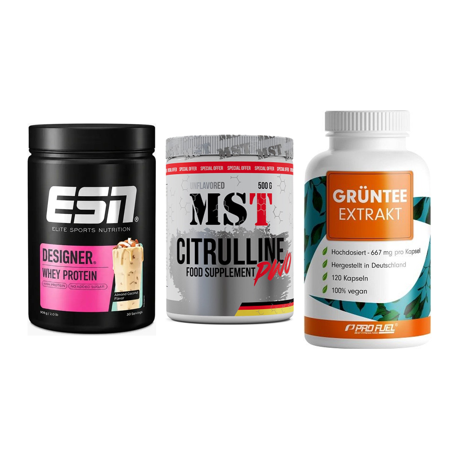 Definitionsphase-Set: ESN Designer + MST Citrulline + ProFuel Grünte – alle enthaltenen Artikel