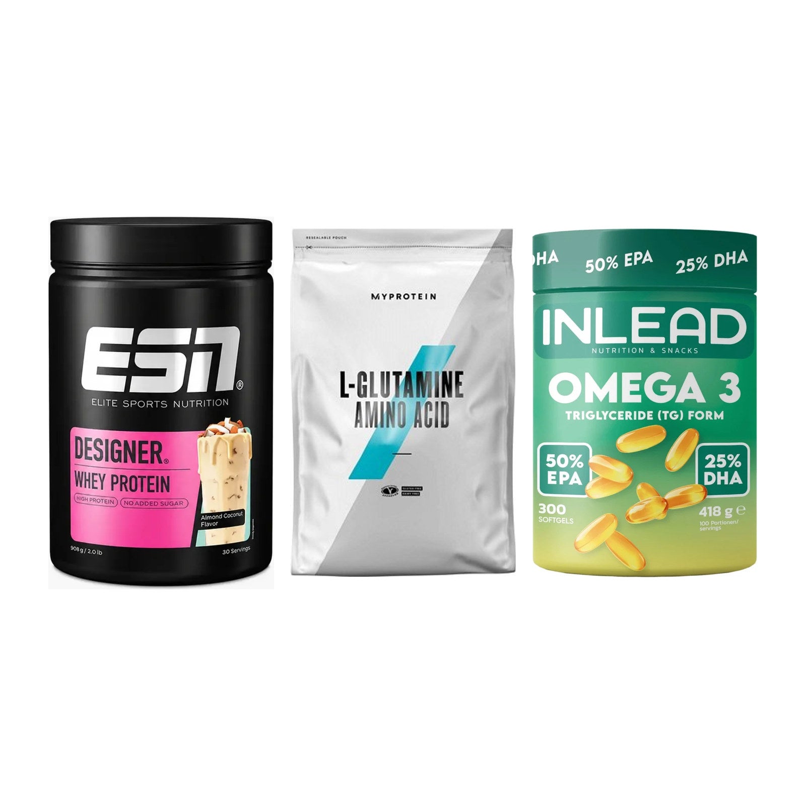 Definitionsphase-Set: ESN Designer + MyProtein + INLEAD Omega-3 – alle enthaltenen Artikel