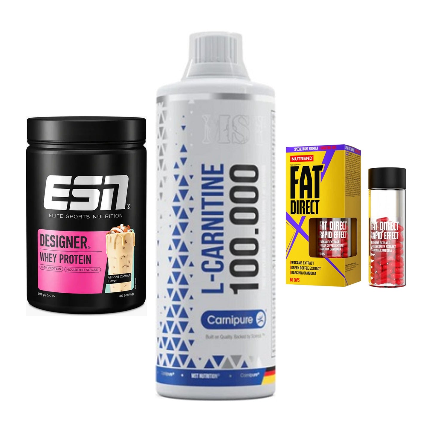 Definitionsphase-Set: ESN Designer + MST L-Carnitin + Nutrend Fat – alle enthaltenen Artikel