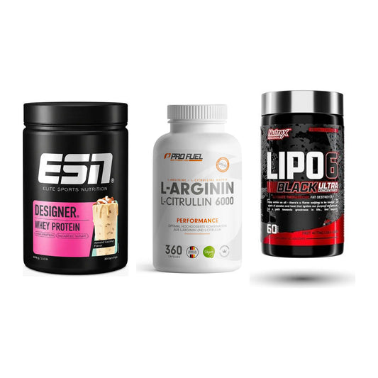 Definitionsphase-Set: ESN Designer + ProFuel L-Argi + Nutrex Lipo 6 – alle enthaltenen Artikel