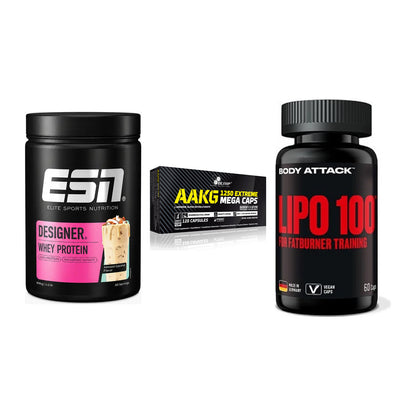 Definitionsphase-Set: ESN Designer + Olimp AAKG + Body Attack – alle enthaltenen Artikel