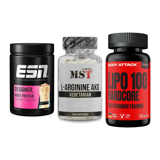 Definitionsphase-Set: ESN Designer + MST Arginin + Body Attack – alle enthaltenen Artikel