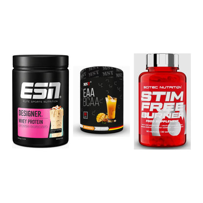 Definitionsphase-Set: ESN Designer + MST EAA & BCAA + Scitec Stim – alle enthaltenen Artikel