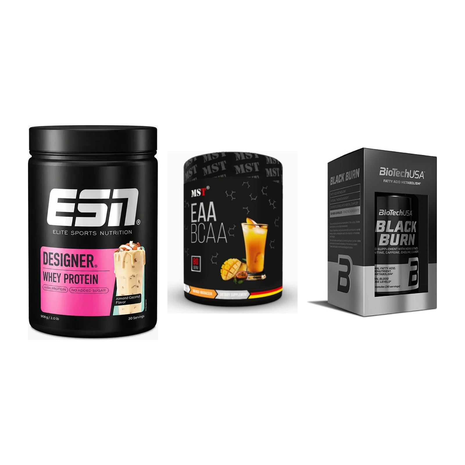 Definitionsphase-Set: ESN Designer + MST EAA & BCAA + BioTech Black – alle enthaltenen Artikel