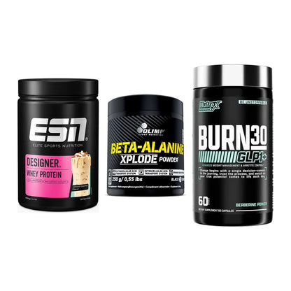Definitionsphase-Set: ESN Designer + Olimp Beta-Ala + Nutrex Burn 30 – alle enthaltenen Artikel
