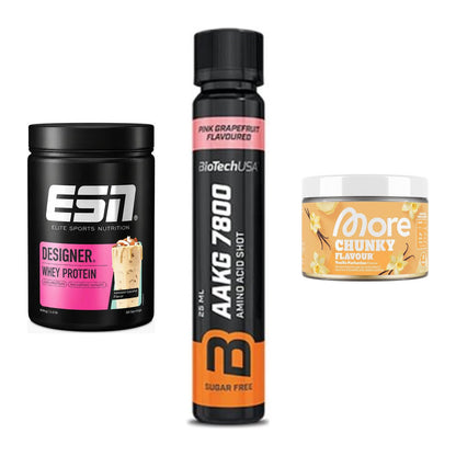 Definitionsphase-Set: ESN Designer + BioTech AAKG + More Nutrition – alle enthaltenen Artikel